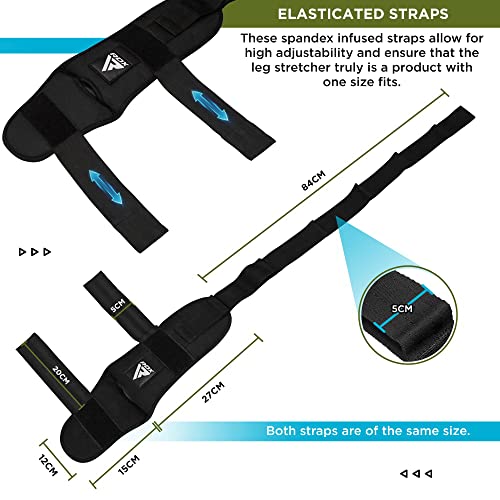 RDX Yoga Stretching Strap, Ankle Ligament Stretcher Belt with Loops Ligament Stretch Band, Fitness Leg Stretcher for Plant...