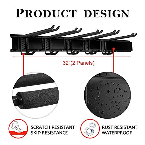WALMANN Garage Storage Organization System Ski Wall Rack Up to 10 Pairs of Skis Mount Hanger Home Shed and Garage Snowboar...