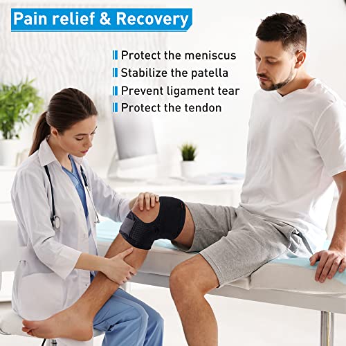Plus Size Knee Brace for Knee Pain Women and Men Patellar Tendon Support Strap,Adjustable Extra Large Knee Support Stabili...