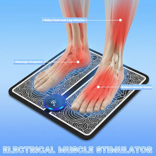 Foot Massage mat for Acupressure, with Remote Control, Leg and Foot stimulating Massage mat, Improves and Promotes Muscle ...