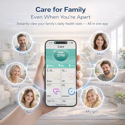Aoyool Smart Ring Health & Fitness Tracker for Men & Women, Heart Rate, SPO₂, Sleep & Activity Monitoring, IP68 Waterproo...