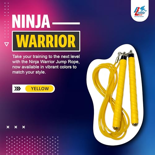 Buddy Lee Ninja Warrior Jump Rope – Adjustable Speed Rope for Fitness, HIIT, CrossFit & Boxing – Tangle-Free with Precisio...