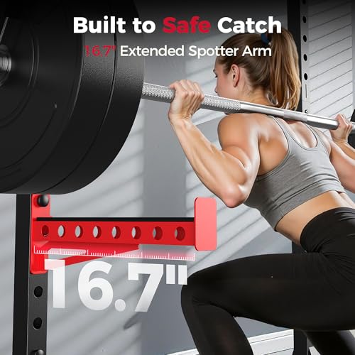 FLYBIRD Squat Rack with Pull-Up Bar, Adjustable Multi-Functional Power Rack, Inner Width Squat Rack Stand Suitable for 6F...