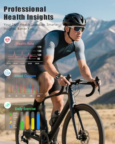 DIVElink Smart Watches for Men Women Fitness - Fitness Tracker with Monitor iP68 Waterproof 100+ Sport Mode Activity Track...