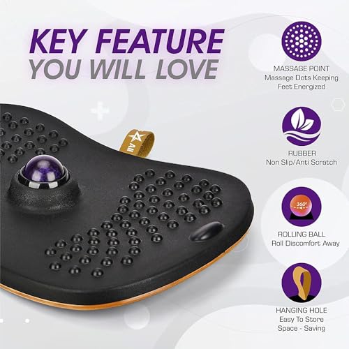 Yes4All Wobble Balance Board for Standing Desk/Anti-Fatigue Office Foam Pad - Standing Desk Mats, Rocker Board, Office Acc...