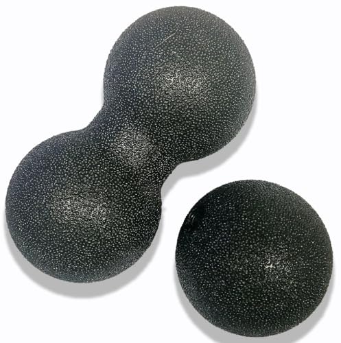 Hard Peanut Massage Ball - Double Ball for Trigger Point Therapy, Myofascial Release, Deep Tissue Fitness Massage & Relax ...