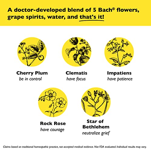 Bach RESCUE REMEDY KIDS Dropper 10mL, Natural Stress Relief, Homeopathic Flower Essence, Vegan, Gluten & Sugar-Free, Kid-f...