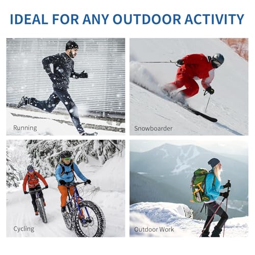ActFun Winter Gloves, Anti Slip Touchscreen Gloves Windproof Cycling Gloves, Thermal Gloves Cold Weather Cycling Gloves fo...