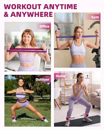 Resistance Bands Set – Resistance Band and Adjustable Ankle Exercise Bands with Cuffs Great Equipment for Training