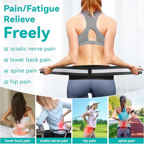 Lightweight Back Brace for Lower Back Pain Under Clothes - Relief from Sciatica, Hip and Spine Pain - Breathable & Adjusta...