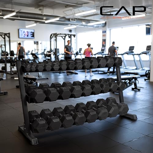 CAP Barbell Dumbbell Rack | 5-50lb or 5-75lb Dumbbell Storage | Multiple Options