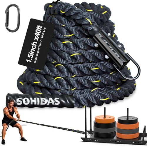 SOHIDAS Weight Sled Rope Workout Sled Pulling Rope, Sled Push Gym Equipment Rope for Weight Sleds for Training, Tire Pulli...