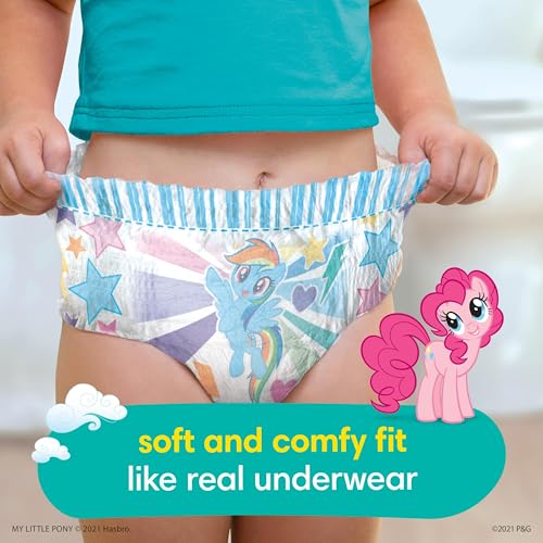 Pampers Easy Ups Pull On Training Underwear Girls, 4T-5T, 2 Month Supply (2 x 104 Count) with Sensitive Water Based Baby W...