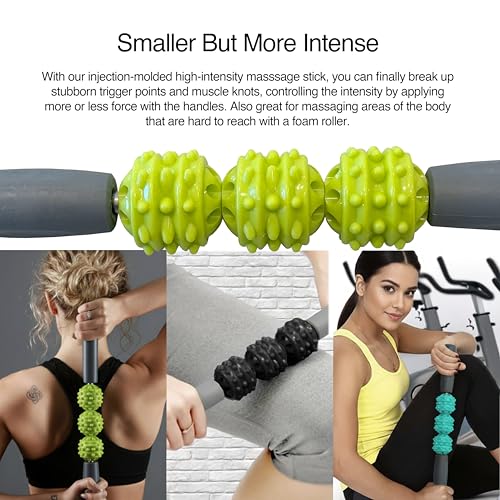 321 STRONG 5 in 1 Foam Roller Set with Hollow Core Deep Tissue Massager, Muscle Roller Stick, Stretching Strap, Spikey Pla...
