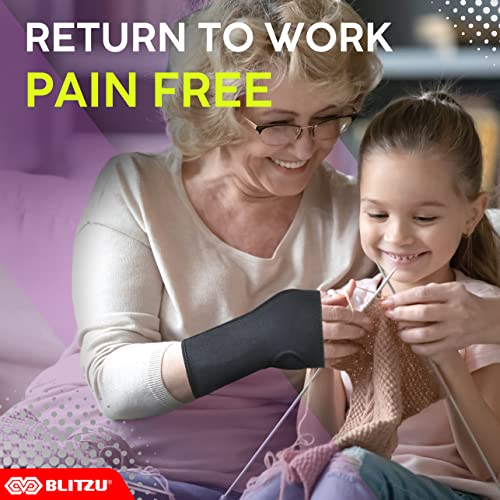 Carpal Tunnel Wrist Brace Night Support with Splint Stabilizer & Palm Cushion, Adjustable and Fits Both Hands, Helps Relie...