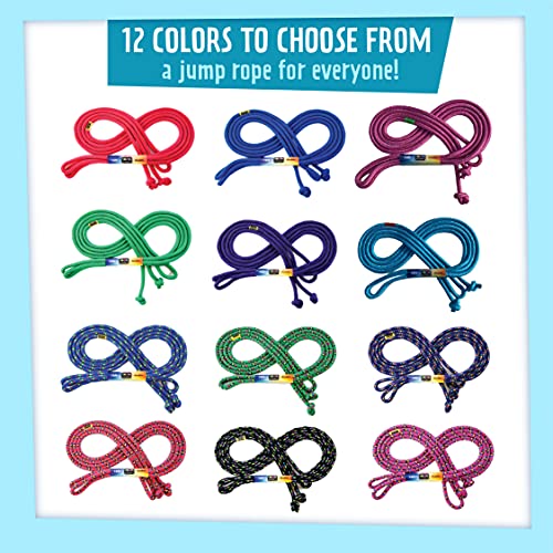 Just Jump It 16' Foot Single Jump Rope for Kids Women and Men - Active Outdoor Youth Fitness Excersing Equipment - Double ...