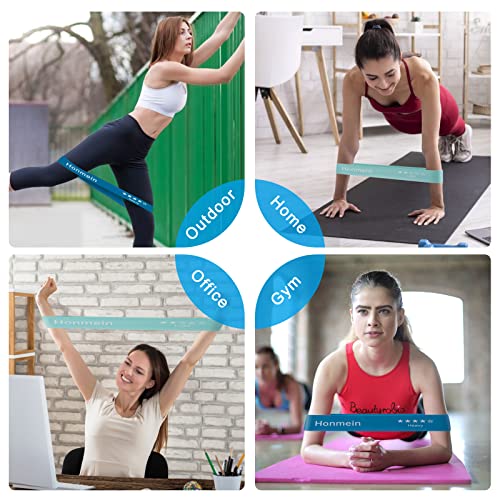 Honmein Resistance Bands for Working Out, Exercise Bands with 5 Resistance Levels Fit for Home Fitness, Strength Training,...