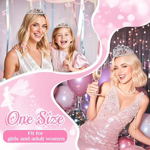 Civlory Princess Crown Tiaras for Women Stellar Costume Girls Wicth Merch Hat Accessories for Halloween Party Favors Dress...