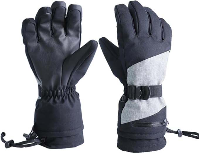 MGGMOKAY Unisex Waterproof Touchscreen Ski Gloves Warm Winter Snow Glove with Pocket for Men Women
