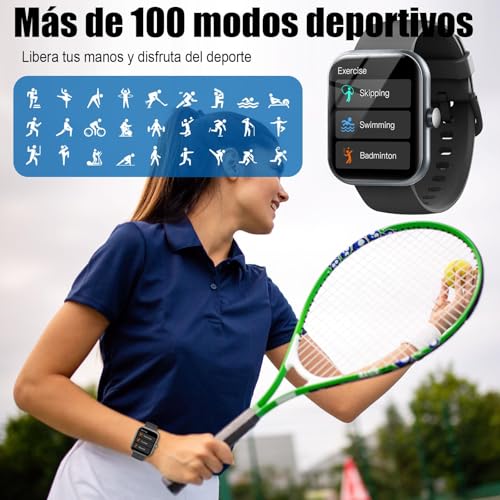 Smart Watch for Men Women (Answer/Make Call), 1.96" HD Fitness Tracker Running Watch, IP68 Waterproof,Pedometer, Sleep/Ste...