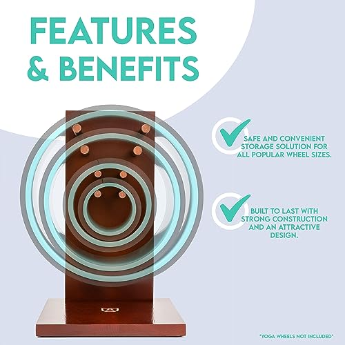Yoga Wheel Storage Rack – Storage Compatible for Chirp Wheels and Yoga Wheels, Organize Your Back Roller Wheels, Fits all ...