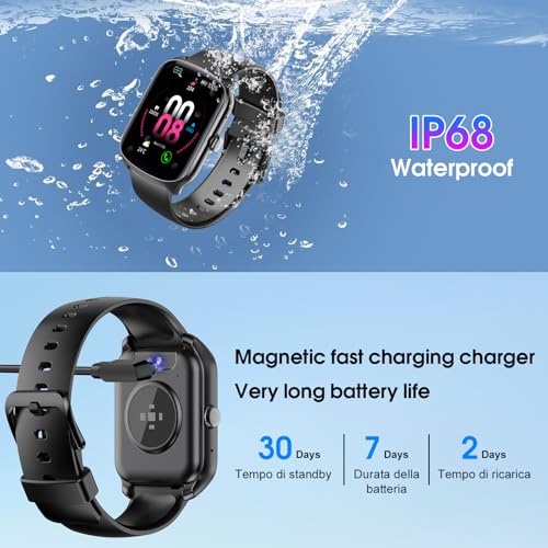 Smart Watch for Men Women, 1.95"HD Smartwatch (Dial/Answer Calls), Heart Rate/Sleep Monitor Fitness Smartwatch, Curved Scr...