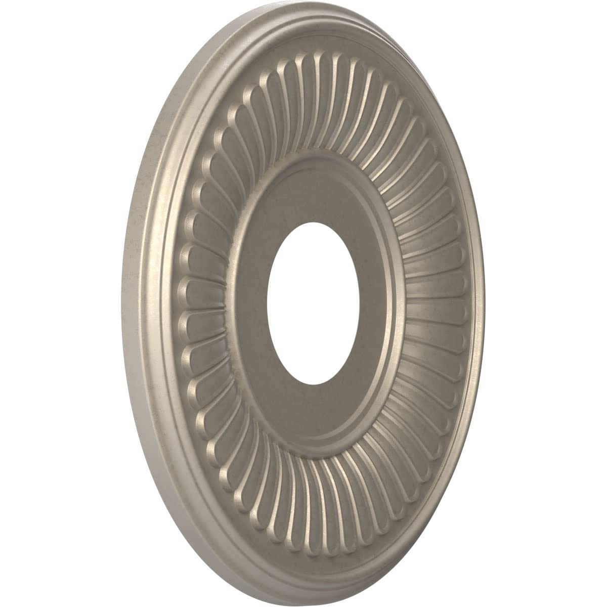 Ekena Millwork Cmp13Becsv Berkshire Thermoformed Pvc Ceiling Medallion (Fits Canopies Up To 5 3/4), 13Od X 3 1/2Id X 3/4P, Metal