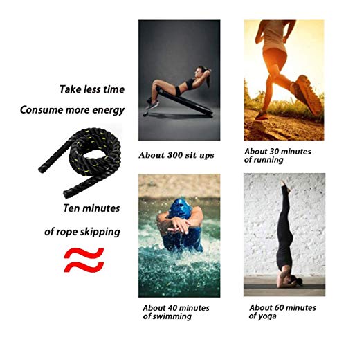 TONYKO Heavy Jump Rope Weighted Jump Rope for Men Women Total Body Workouts Power Training Improve Strength Building Muscle