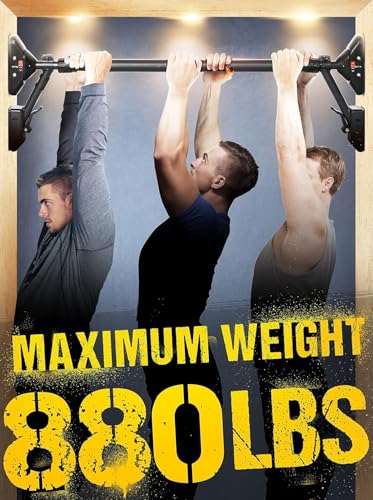 Pull Up Bar/Chin up bar Upper Body Workout Bar, Super load-bearing: Dual Security Locking, Two-way Support Fitness Strengt...