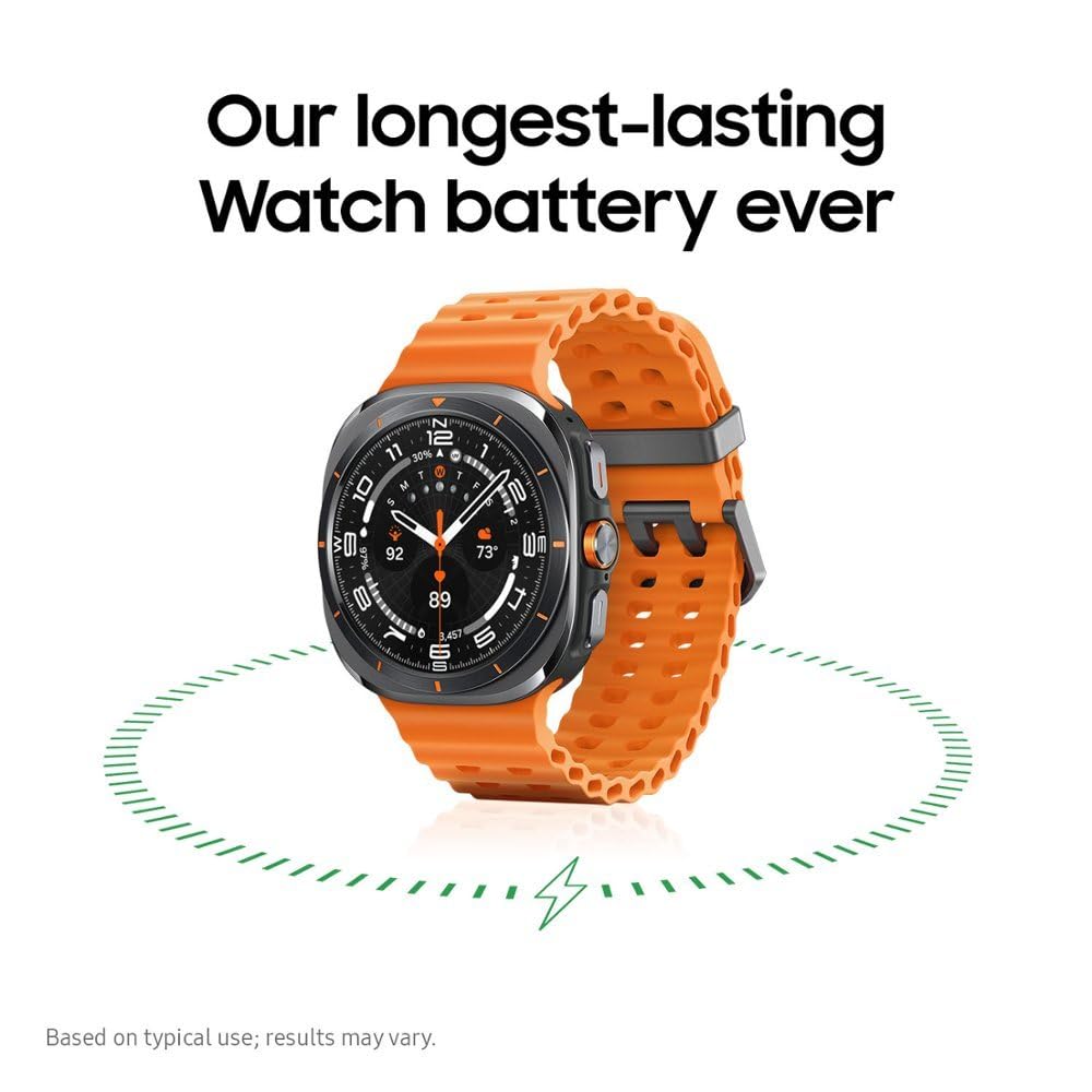 SAMSUNG Galaxy Watch Ultra 47mm LTE AI Smartwatch w/Energy Score, Wellness Tips, Heart Rate Tracking, Sleep Monitor, Fitness Tracker, GPS, 2024,Titanium Gray (Canadian Version and Warranty)