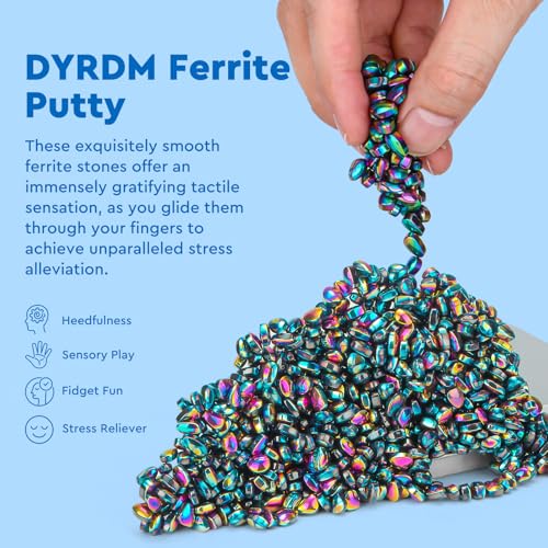 DYRDM 500+ Original Ferrite Putty Colorful, Sensory Stones, Adult Fidget Stress Relief Desk & Office Item, Ferrite Stones ...