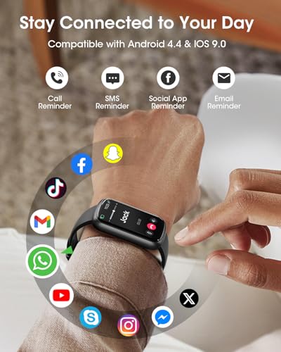 Health Fitness Tracker for Men Women: Smart Watch with 24H Heart Rate Monitor Blood Oxygen Sleep Tracker Calorie Step Coun...