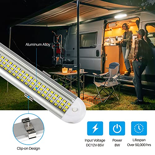 12v LED Interior Light Bar，CT CAPETRONIX 120LEDs 1500LM 8W DC 12 Volt led Strip Lights with ON/Off Switch，for Enclosed Car...