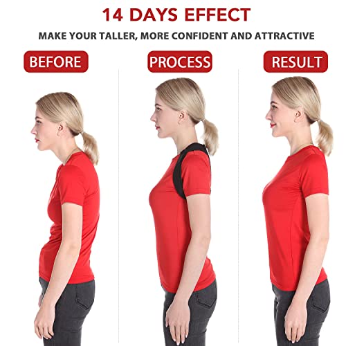 Schiara Posture Corrector for Men and Women, Comfortable Upper and Back Brace, Adjustable Back Straightener Support for Ba...