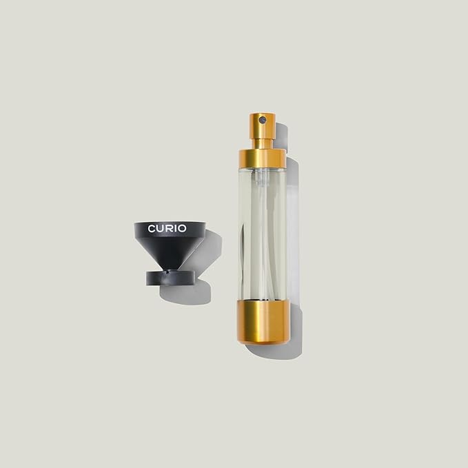 Curio Home Goods Obscura Paper Towel Holder plus Spray Bottle, Stainless Steel and Marble, Gold/White