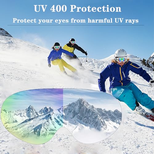 MaoMaoCha Ski Goggles for Men Women Kids Cycling Motorcycle UV Protection Goggles Snowboard Glasses for Youth Adult Teens ...