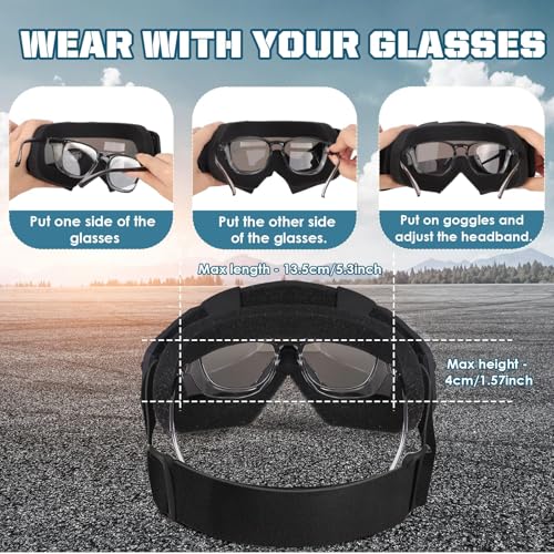 OXG Dirt Bike ATV Motorcycle Goggles, Motorcycle Glasses for Men Motocross Riding Protective Eyewear Ski Goggles