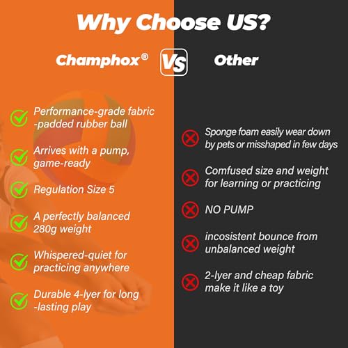 Champhox Soft Indoor Volleyballs for Kids Youth First Learning Volleyalls Realistic Feel Bounce for Practicing Inside The ...