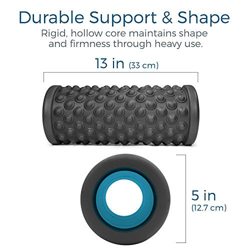 Teeter Massage Foam Roller - Textured for Deep Tissue Muscle Relief to Boost Recovery, Flexibility, Mobility - Back Pain R...