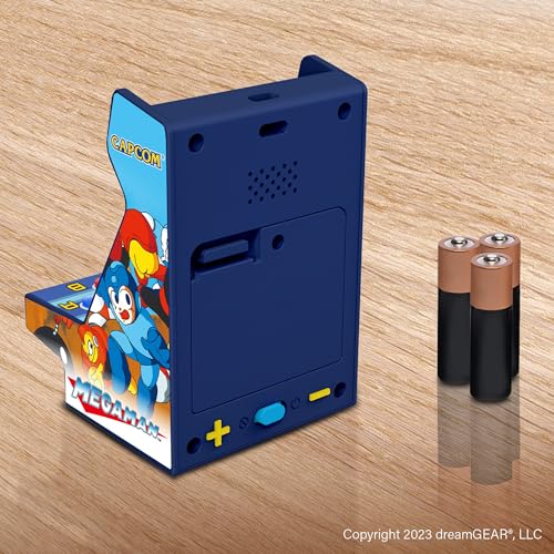MY ARCADE Mega-Man Pico Player: 3.7" Portable Tiny Arcade Video Game with 6 Retro Games, 2" Screen Color Display, Small