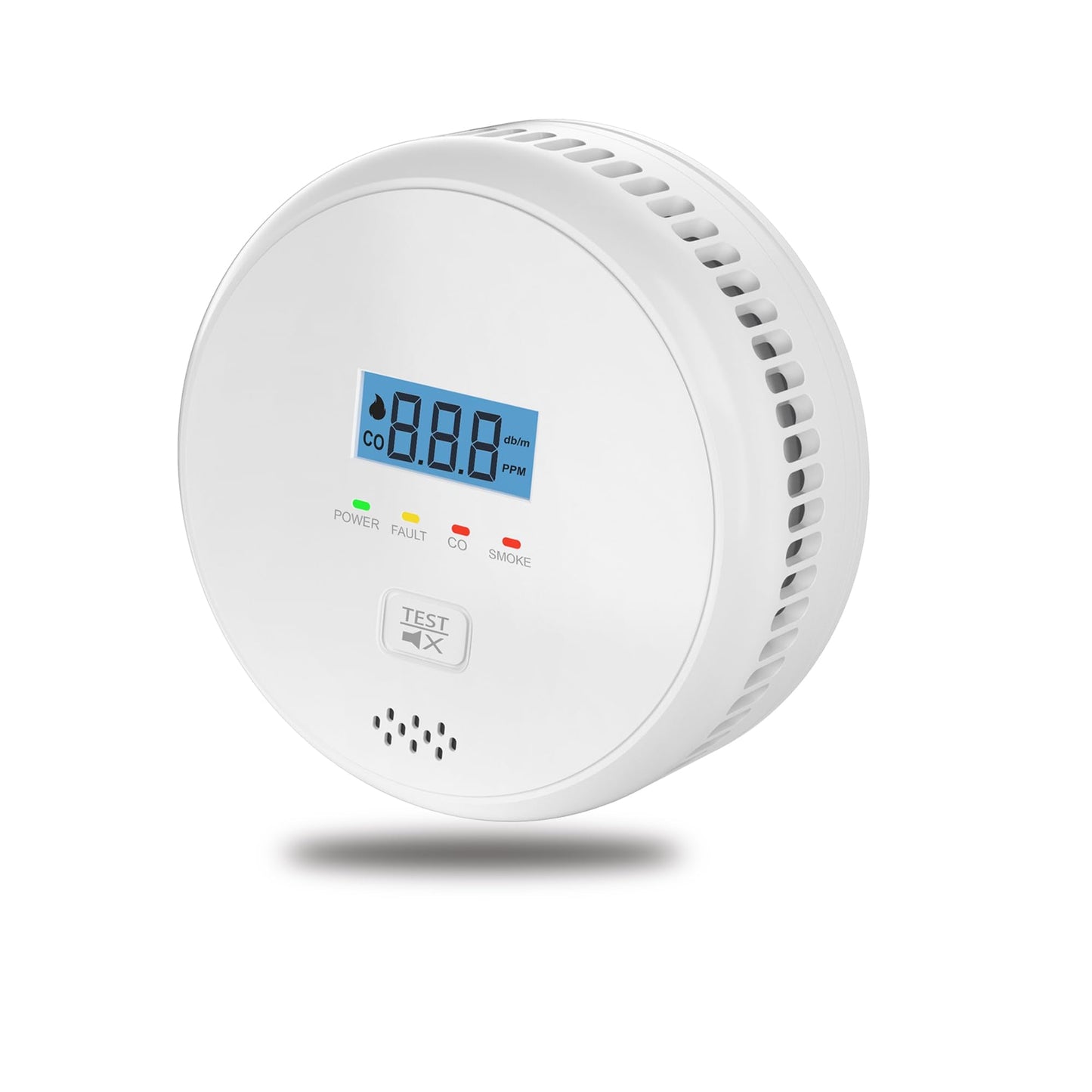 2-in-1 Smoke and Carbon Monoxide Detector Alarm ，Combination Smoke Detector & CO Fire Alarm 2XAA Battery-Operated ，LCD Display & 85db Sound Warning for Home, Bedroom, Kitchen