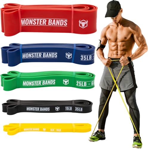 Pull Up Bands, Resistance Bands (Set of 5) – Pull Up Assistance Bands Set – Exercise Workout Bands for Working Out, Streng...