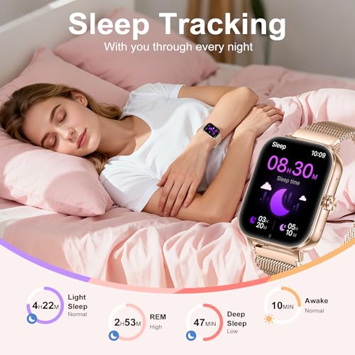 Smart Watches for Women, 1000mAh Battery lasts 20 days, 1.85"HD Smart Watch (Answer/Make Calls) Heart Rate/Sleep Monitorin...