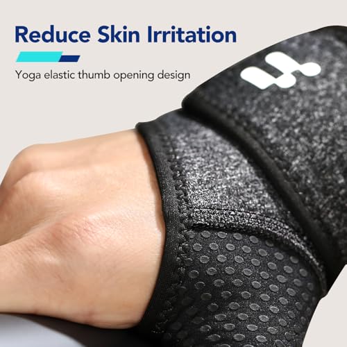 Wrist Brace with Soft Thumb Opening for Mild Carpal Tunnel Tendonitis Arthritis Sprains (Not for Thumb), Compression Hand ...