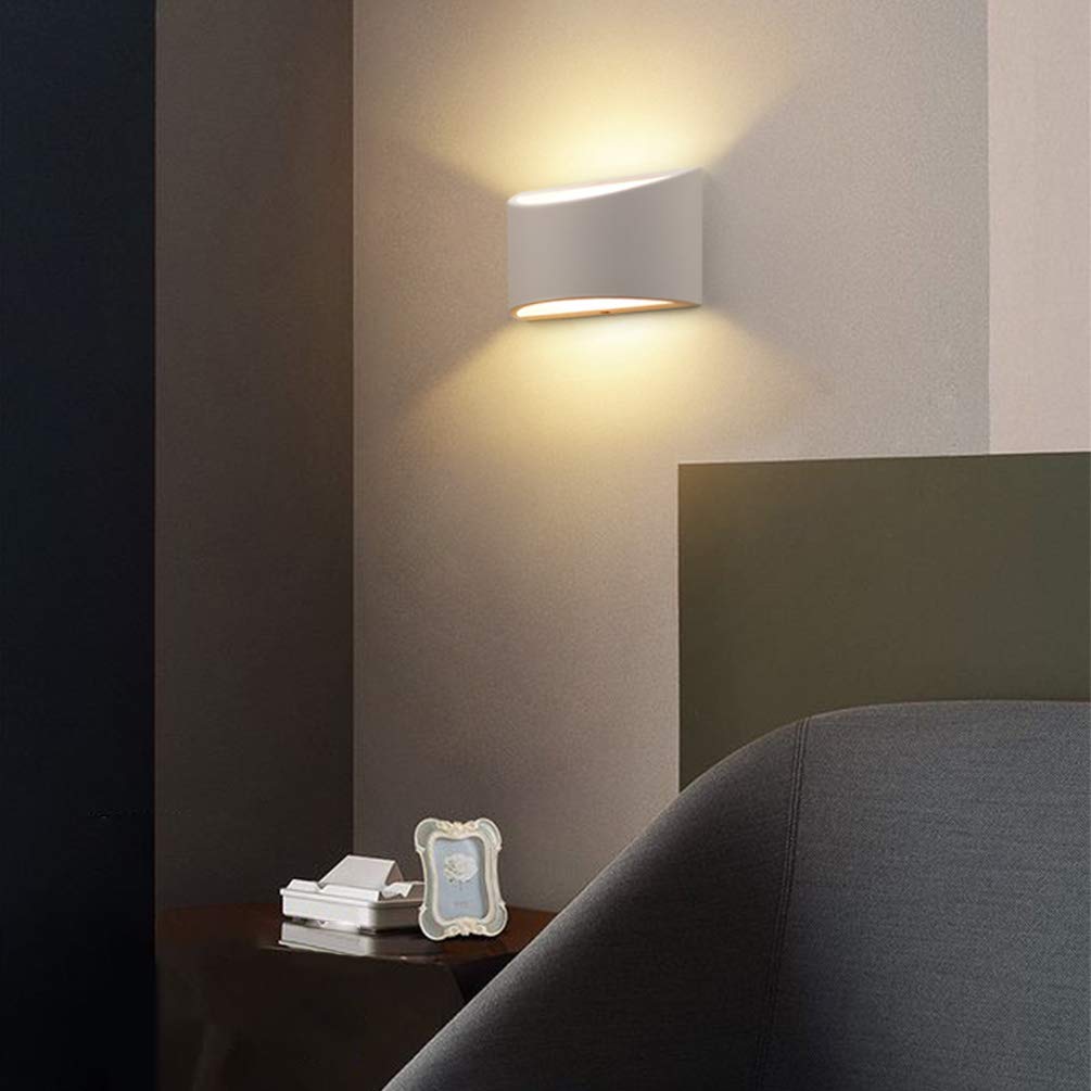 Aipsun Led Wall Sconce Set Of 2, Modern Aluminum Up And Down Mount, Warm White 3000K For Living Room, Bedroom, Hallway