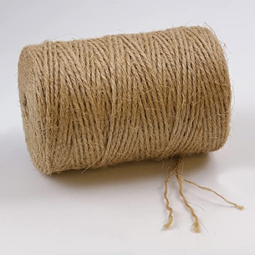 PerkHomy Natural Jute Twine 600 Feet Long Twine String for Crafts Gift Wrapping Packing Gardening Crochet Knitting Macrame...