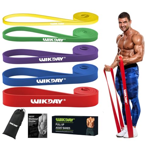 WIKDAY Resistance Bands for Working Out, Exercise Bands, Workout Bands, Pull Up Assistance Bands for Body Stretching Train...