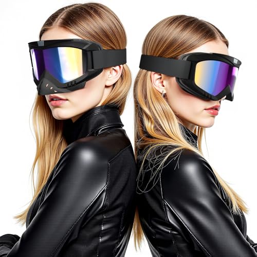 Motorcycle Goggles, Dirt Bike, Ski, ATV Windproof Racing Goggles, for Adults, Men, Women, Youth