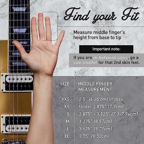 MUSICIANS PRACTICE GLOVE - 1 Glove - Finger & Hand issues (X-Large, White)
