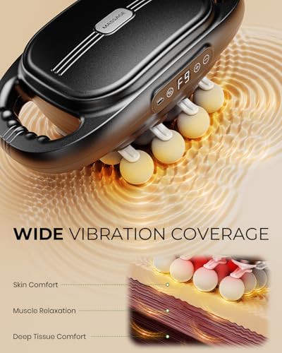 16-Head Massage Gun Deep Tissue with Hand Straps, Electric Muscle Massager with 99 Adjustable Intensities & 9 Modes, Percu...